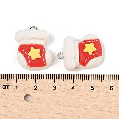 Christmas Theme Opaque Resin Pendants&nbsp;RESI-S08-05F