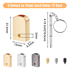 36 Sets 3 Color Alloy Cord Ends&nbsp;FIND-DC0004-64