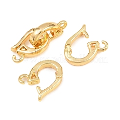 Brass Fold Over Clasps&nbsp;KK-U059-67G