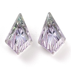 エンボスガラスラインストーンペンダント  多面カット  凧  ミックスカラー  19x12x5.5mm  穴：1.2mm&nbsp;GLAA-J101-01B
