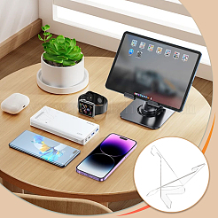 三角形のアクリル携帯電話ホルダー  多機能スタンドホルダー  ユニバーサルポータブルタブレットホルダー  透明  20x11.2x0.3cm  2個/セット&nbsp;ODIS-WH0038-101B