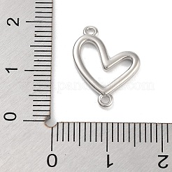 Rack Plating Brass Love Heart Connector Charms&nbsp;KK-M293-47P