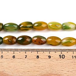 染め加工天然石瑪瑙ビーズ連売り  米のビーズ  ゴールデンロッド  11~12.5x8~8.5mm  穴：1.2mm  約33個/連  15.92~15.94''（39.8~40.5センチメートル）&nbsp;G-T141-15B-01