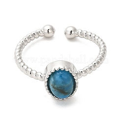 Natural Apatite Open Cuff Ring&nbsp;RJEW-M166-04P-G