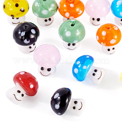 14Pcs 7 Colors Handmade Lampwork Beads&nbsp;LAMP-TA0001-89