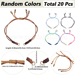 20Pcs Adjustable Braided Nylon Thread Link Bracelet Makings&nbsp;AJEW-SC0003-68G