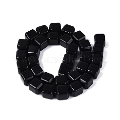 ナチュラルブラックオニキスビーズ連売り  直方体の  染め＆加熱  10~12x9~10x9~10mm  穴：0.6~0.9mm  約32~36個/連  14.37~16.34（36.5~41.5センチメートル）&nbsp;G-Q608-10A