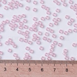 MIYUKIラウンドロカイユビーズ  日本製シードビーズ  （rr3508)透明な淡いローズの光沢  8/0  3mm  穴：1mm  約422~455PCS /ボトル  10 G /ボトル&nbsp;SEED-JP0009-RR3508