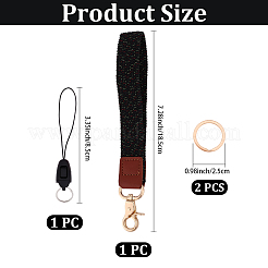 1Pc Nylon Stretch Band Wristlet Keychains&nbsp;KEYC-CL0001-38B