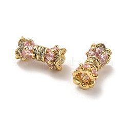 Brass Micro Pave Cubic Zirconia Beads&nbsp;ZIRC-P112-05G-02