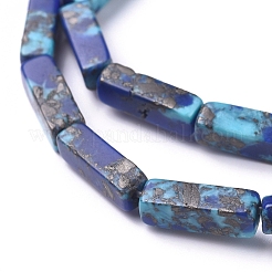 Assembled Synthetic Gold Line Turquoise and Natural Lapis Lazuli Beads Strands&nbsp;G-D0006-B01