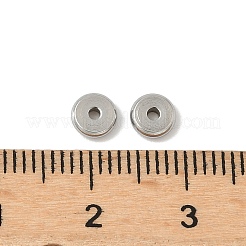 304ステンレススチールビーズ  フラットラウンド  ステンレス鋼色  5x1.5mm  穴：1.2mm&nbsp;STAS-P394-04C-P