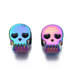 Rack Plating Rainbow Color Alloy European Beads&nbsp;PALLOY-S180-348
