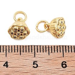 Rack Plating Brass Micro Pave Cubic Zirconia Pendants&nbsp;KK-Z071-63G