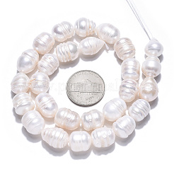 Natural Cultured Freshwater Pearl Beads Strands&nbsp;PEAR-N012-10C