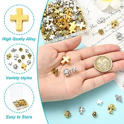 120Pcs 12 Styles Tibetan Style Zinc Alloy Beads&nbsp;FIND-YW0011-84
