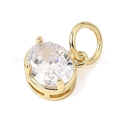 Brass Pave Cubic Zirconia Charms&nbsp;KK-CBA960E-09B-G