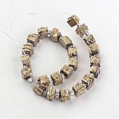 Electroplated Natural Dragon Bone Stone Beads Strands&nbsp;G-I177-05B