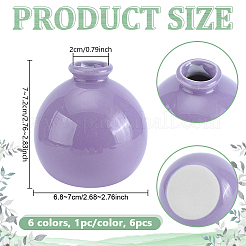 6Pcs 6 Colors Mini Ceramic Floral Vases for Home Decor&nbsp;BOTT-NB0001-07