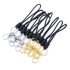 10Pcs 2 Colors Eco-Friendly Korean Waxed Polyester Cord Keychains&nbsp;KEYC-TA00033