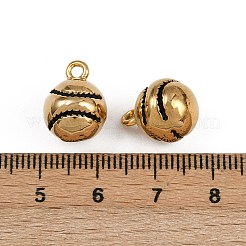 304ステンレススチールチャーム  イオンプレーティング（ip）  18KGP本金メッキ  テニス  14.5x11mm  穴：1.8mm&nbsp;STAS-P410-41C-G