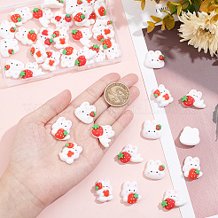 40Pcs 4 Style Opaque Resin Cabochons&nbsp;RESI-NB0001-77
