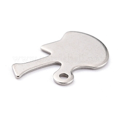 変色しない201ステンレススチールペンダント  空白タグのスタンプ  ギター  ステンレス鋼色  19.5x13x0.8mm  穴：1.5mm&nbsp;LS-STAS-F266-05P