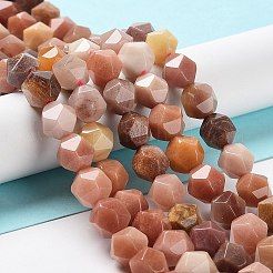 天然マルチトレジャー翡翠ビーズ連売り  多面カット  スターカットラウンドビーズ  9.5~10.5x9~9.5x9~9.5mm  穴：1.2mm  約36~38個/連  14.76~15インチ（37.5~38.1cm）&nbsp;G-G030-A06-02