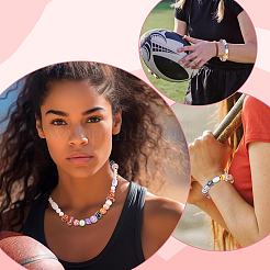 DIY Sports Balls Acrylic Beads Bracelets Making Kits&nbsp;DIY-SP0003-52