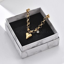 304 Stainless Steel Charm Bracelets&nbsp;BJEW-F487-01G