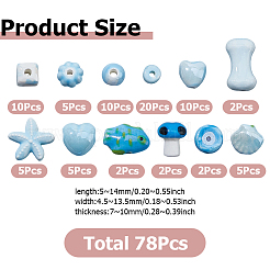 Handmade Porcelain Beads&nbsp;PORC-HS0001-09