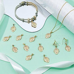 12Pcs Brass Pendants&nbsp;ZIRC-FH0001-53