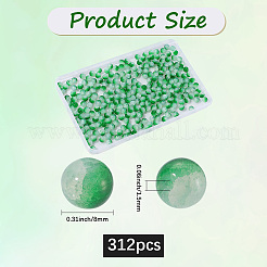 3Strands Crackle Baking Paint Imitation Jade Glass Beads Strands&nbsp;DGLA-LT0001-01A