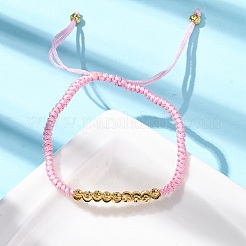 Polyester Cord Braided Bead Bracelets for Women&nbsp;BJEW-L698-01G-12