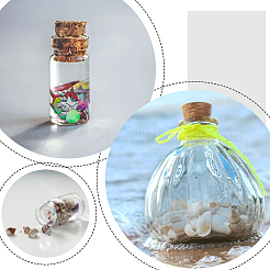 10Pcs 10 Colors Tube Glass Cork Bottles Ornament&nbsp;AJEW-DR0001-02