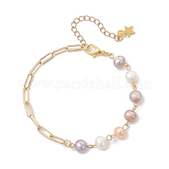 Brass Paperclip Chain Bracelets&nbsp;BJEW-JB13224