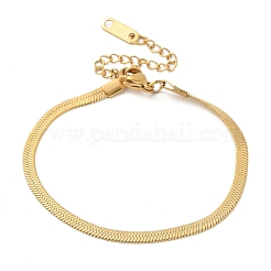 304ステンレススチール製スネークチェーンブレスレット、女性・男性用  イオンプレーティング（ip）  18KGP本金メッキ  5-7/8x1/8インチ（15cm）  ワイド：2.5mm&nbsp;STAS-S157-36A-G