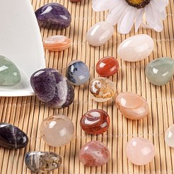 78Pcs 5 Style Natural Amethys & Rose Quartz & Green Aventurine & Botswana Agate & Dendritic Agate Beads&nbsp;G-LS0001-06