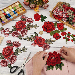 9 Styles Computerized Embroidery Cloth Self Adhesive Patches&nbsp;PATC-FG0002-39