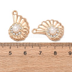 Alloy & ABS Imitation Pearl & Rhinestone Pendants&nbsp;FIND-K030-18B-G