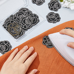 20Pcs Flower Crystal Rhinestone Sew on Cloth Patches&nbsp;PATC-FH0001-34B