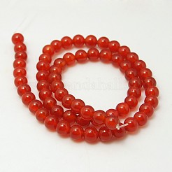 Natural Carnelian Beads Strands&nbsp;G-G338-8mm-01
