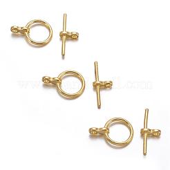 チベット風マンテル  カドミウムフリー＆鉛フリー  ドーナツ  ゴールドカラー  ドーナツ：12x1.5mm  穴：1.5mm  バー：8x19x1.5mm  穴：1.5mm&nbsp;X-TIBE-A001-25G