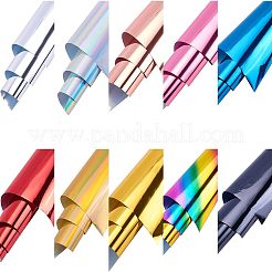 A4ホットフォイルスタンピングペーパー  ミックスカラー  29x18.5cm  10色  6シート/カラー  60シート/セット&nbsp;DIY-FH0001-59