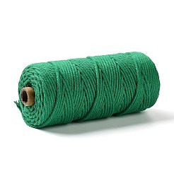 工芸品の編み物用の綿糸  ティール  3mm  約109.36ヤード（100m）/ロール&nbsp;LS-KNIT-PW0001-01-04