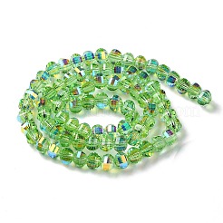 Transparent Electroplate Glass Beads Strands&nbsp;GLAA-Q099-C01-10-1