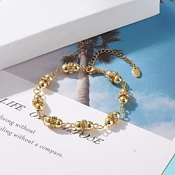 Synthetic Hematite Beaded Link Bracelet&nbsp;BJEW-JB07866
