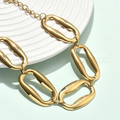 304 Stainless Steel Oval Link Chain Bracelets for Women&nbsp;BJEW-D456-05G
