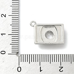 Brass Pave Clear Cubic Zirconia Charms&nbsp;KK-G548-08P