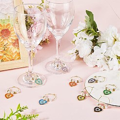 Brass Wine Glass Charms&nbsp;AJEW-SC0002-46